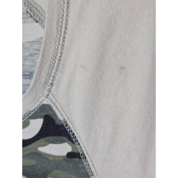 2 Look Amazing Womens Camouflage Raglan 3/4 Sleeve Shirt Medium Grunge Military - Picture 6 of 13